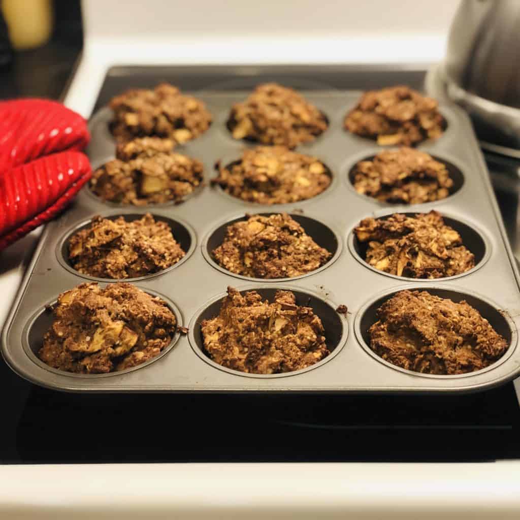 Gluten Free Apple Walnut Muffins