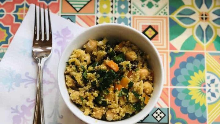 Curried Quinoa Chickpea Salad