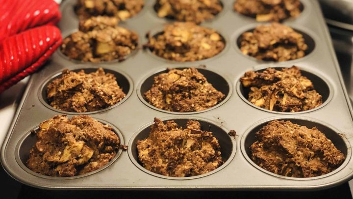 Gluten Free Apple Walnut Flax Muffins